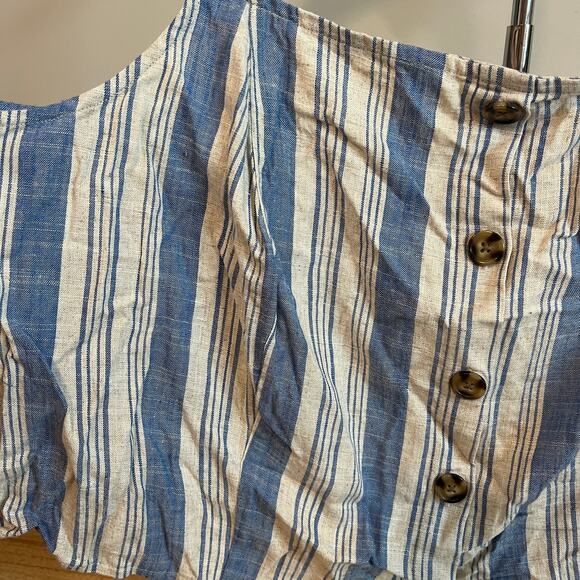 Torrid Women's Plus Size Linen Blend Button-Front Crop Tank - Size 5 - NWT - Picture 9 of 10